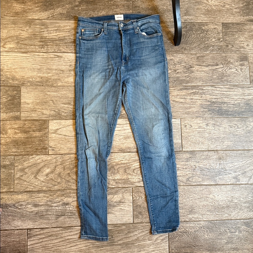 Hudson High Rise Super Skinny Ankle Length Blue Jeans